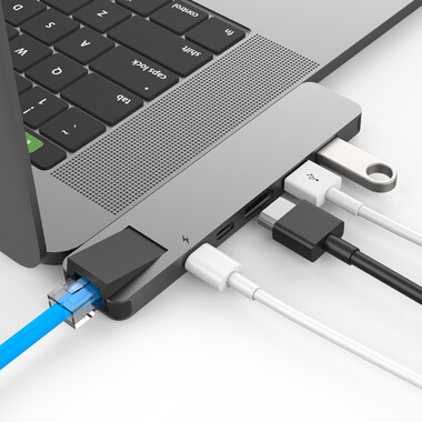 HyperDrive Net 6-in-2 Hub für MacBook Pro, space grau &gt;