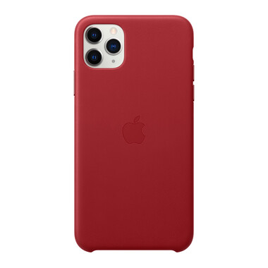 Apple iPhone 11 Pro Max Leder Case, (PRODUCT)RED