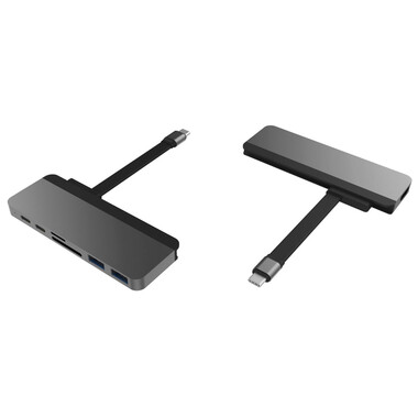 HyperDrive 7-in-2 Duo USB-C Hub für MacBook Pro, silber&gt;