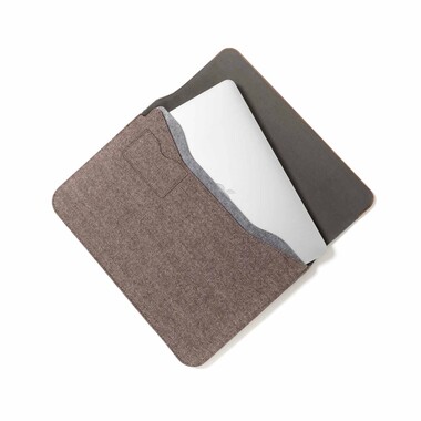 Woodcessories Cotton EcoPouch für MacBook Air 11&quot;/13&quot;, Macbook Pro 13&quot;, braun-grau&gt;