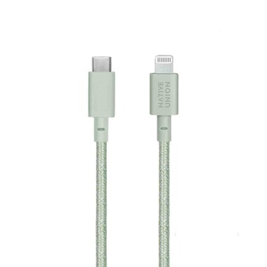 Native Union Belt Lightning auf USB-C Kabel 3m, mintgrün&gt;