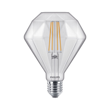 Philips LED Lampe dimmbar, LED diamond 40W E27 CL D, klar