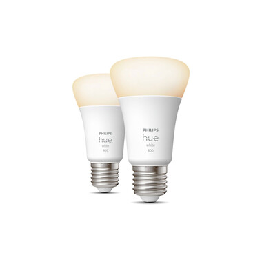 Philips Hue White E27 60W, smarte LED Lampe, Doppelpack