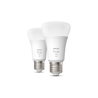 Philips Hue White E27 60W, smarte LED Lampe, Doppelpack