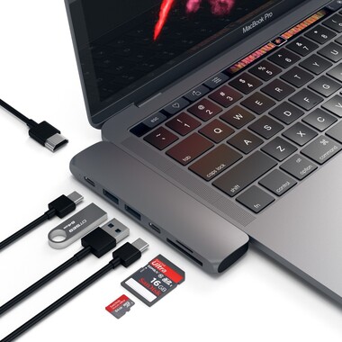 Satechi USB-C Pro Hub mit 4 K HDMI Space Gray
