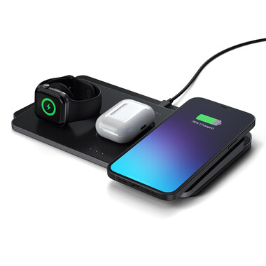 Satechi Trio Wireless Charging Pad, schwarz