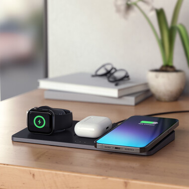 Satechi Trio Wireless Charging Pad, schwarz