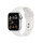 Apple Watch SE GPS, Aluminium silber, 40 mm mit Sportarmband, weiß&gt;