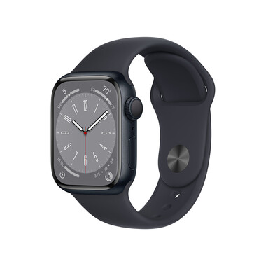 Apple Watch Series 8 GPS, Aluminium mitternacht, 41mm mit Sportarmband, mitternacht&gt;