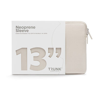 Trunk Neopren Sleeve für MacBook Pro/MacBook Air (2016-2022) 13&quot;, beige&gt;