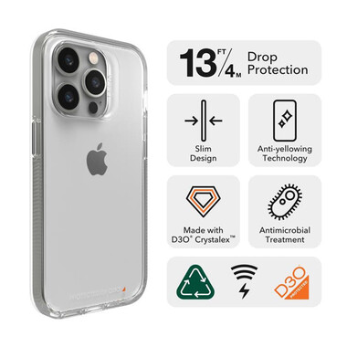 GEAR4 Crystal Palace Case für iPhone 14 Pro, transparent