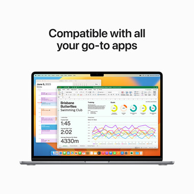 MacBook Air 15&quot; M2 Chip 8-Core CPU und 10-Core GPU, 8GB, 512GB SSD, space grau&gt;