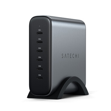 Satechi 200W Type-C 6-Port PD GaN Charger space grau