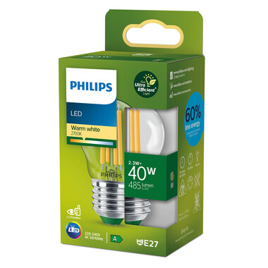 Philips LED CLA 40W P45 E27 2700K CL UE SRT4