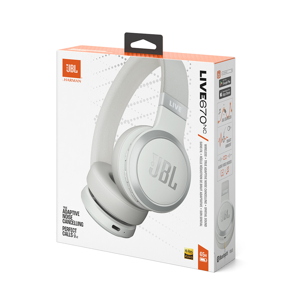 Kopfhörer, weiß 670NC, On-Ear Live JBL Bluetooth