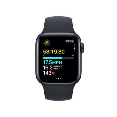 Apple Watch SE GPS + Cellular, Aluminum mitternacht, 40mm mit Sportarmband, mitternacht - S/M