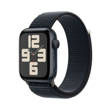 Apple Watch SE GPS, Aluminum mitternacht, 44mm mit Sport Loop, mitternacht