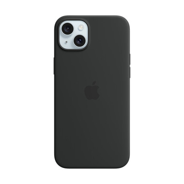 Apple iPhone 15 Plus Silikon Case mit MagSafe, schwarz&gt;