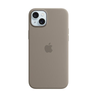 Apple iPhone 15 Plus Silikon Case mit MagSafe, tonbraun&gt;