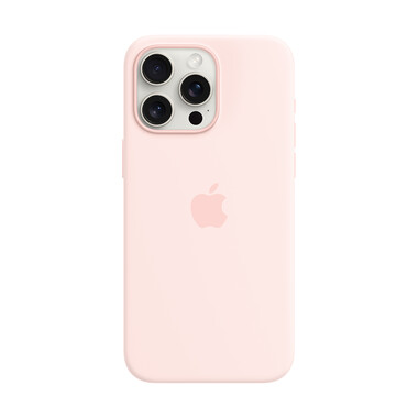Apple iPhone 15 Pro Max Silikon Case mit MagSafe, hellrosa