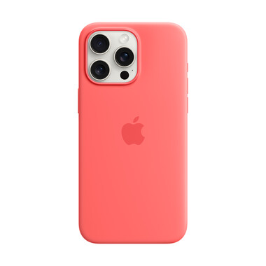 Apple iPhone 15 Pro Max Silikon Case mit MagSafe, guave pink