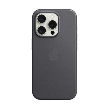Apple iPhone 15 Pro Feingewebe Case mit MagSafe, schwarz