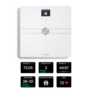 Withings Body Comp WLAN-Körperwaage, weiß