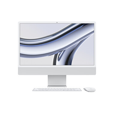 iMac 24&quot; mit 4.5K Retina Display, M3 Chip 8-Core CPU und 10-Core GPU, 8GB, 256GB SSD, silber