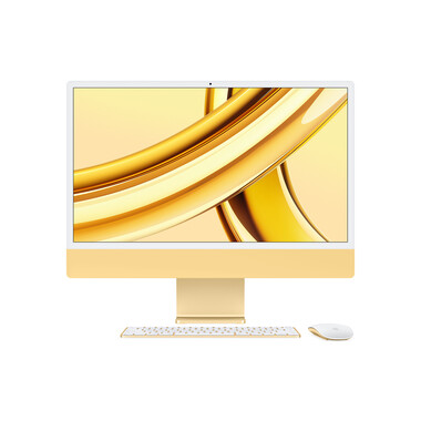 iMac 24&quot; mit 4.5K Retina Display, M3 Chip 8-Core CPU und 10-Core GPU, 8GB, 256GB SSD, gelb