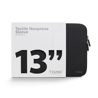 Trunk Textile Neopren Sleeve gerippt für MacBook Air/MacBook Pro 13&quot;, schwarz