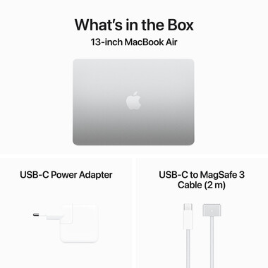 MacBook Air 13&quot; M3 Chip 8-Core CPU und 8-Core GPU, 8GB, 256GB SSD, silber