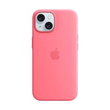 Apple iPhone 15 Silikon Case mit MagSafe, pink