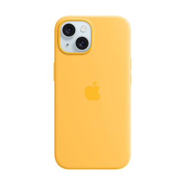 Apple iPhone 15 Silikon Case mit MagSafe, gelb