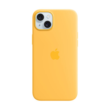 Apple iPhone 15 Plus Silikon Case mit MagSafe, gelb