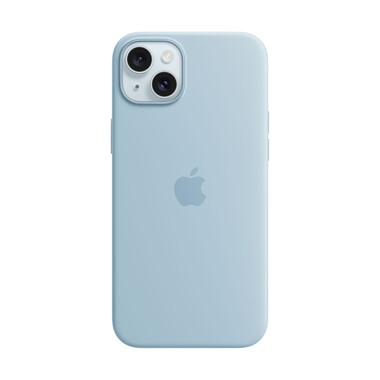 Apple iPhone 15 Plus Silikon Case mit MagSafe, hellblau