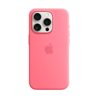 Apple iPhone 15 Pro Silikon Case mit MagSafe, pink