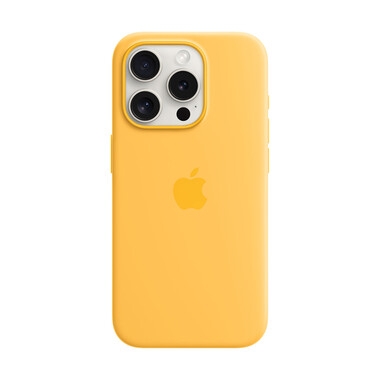 Apple iPhone 15 Pro Silikon Case mit MagSafe, gelb