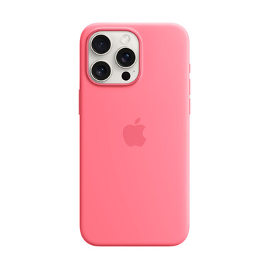 Apple iPhone 15 Pro Max Silikon Case mit MagSafe, pink