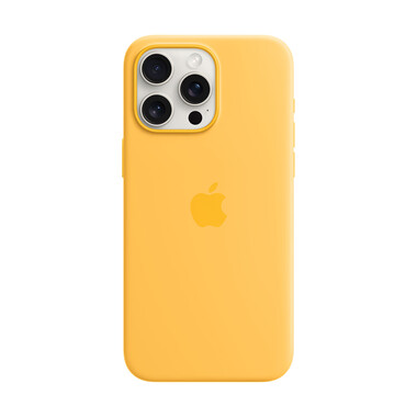 Apple iPhone 15 Pro Max Silikon Case mit MagSafe, gelb