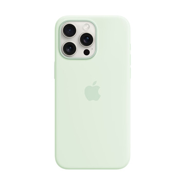 Apple iPhone 15 Pro Max Silikon Case mit MagSafe, grün