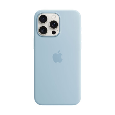 Apple iPhone 15 Pro Max Silikon Case mit MagSafe, hellblau