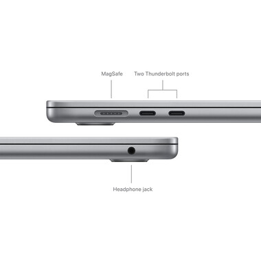 MacBook Air 15&quot; M3 Chip 8-Core CPU und 10-Core GPU, 8GB, 256GB SSD, space grau