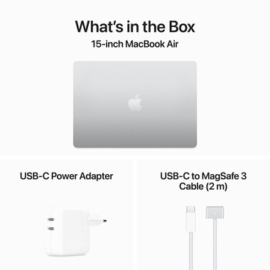 MacBook Air 15&quot; M3 Chip 8-Core CPU und 10-Core GPU, 8GB, 512GB SSD, silber
