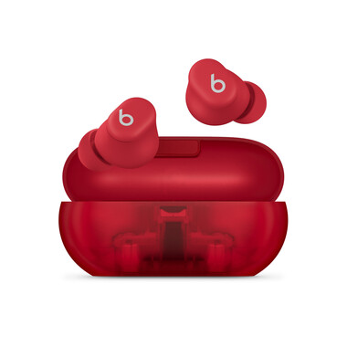 Beats Solo Buds, komplett kabellose In-Ear Kopfhörer, transparent rot