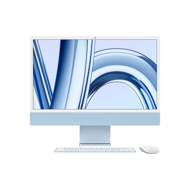 iMac 24&quot; M3 8C CPU u. 8C GPU - BL/24 RET/256 GB SSD/16 GB/GIGETH/TP/NUMKB/GER
