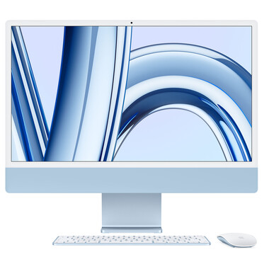 iMac 24&quot; M3 8C CPU u. 10C GPU - BL/24 RET/2 TB SSD/24 GB/MAGM&amp;TP/NUMKB/GER