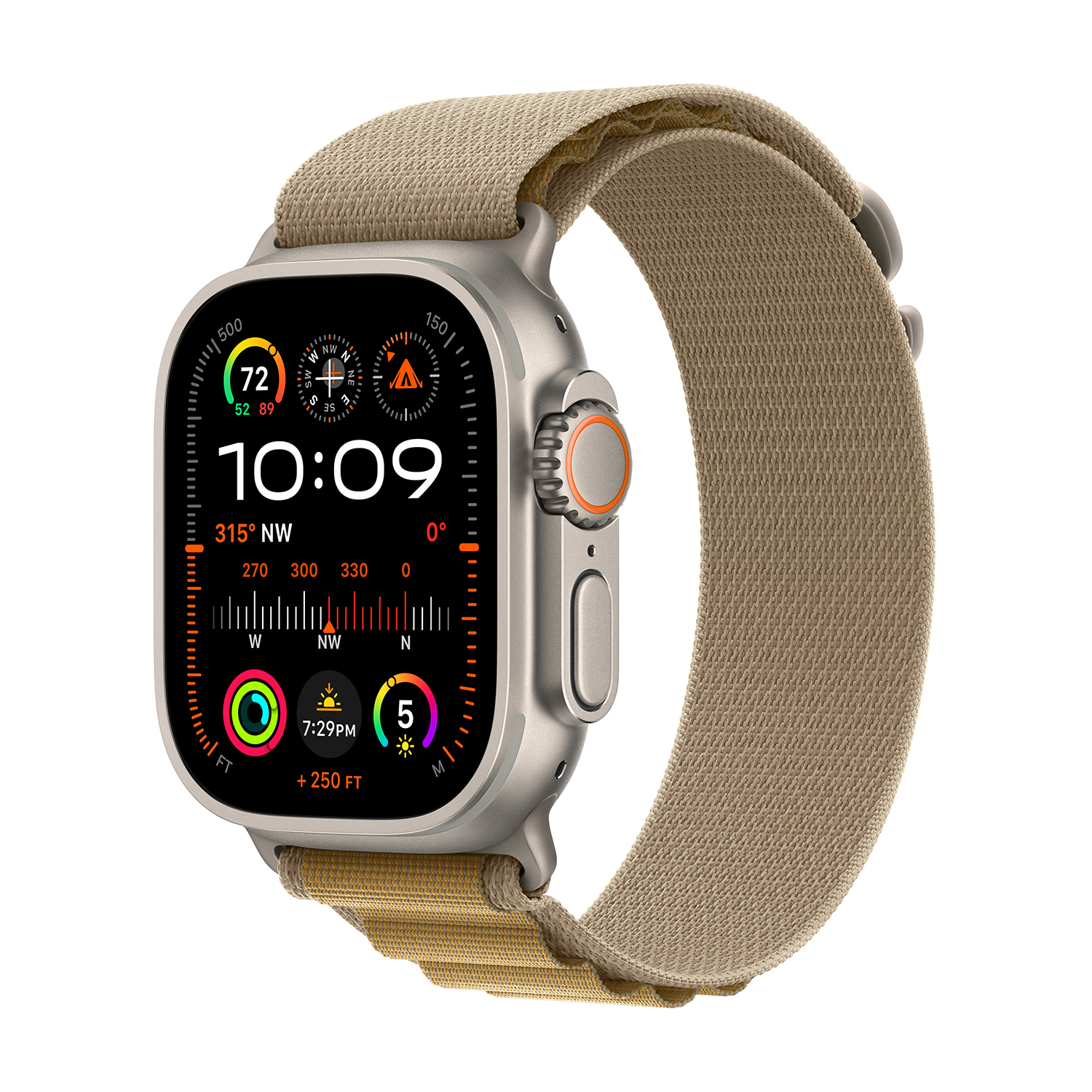 Apple Watch Ultra 2 GPS Cellular Titan natur 49mm mit Alpin Arm