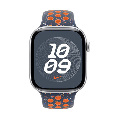 Apple Watch 46mm Nike Sportarmband, blue flame - M/L