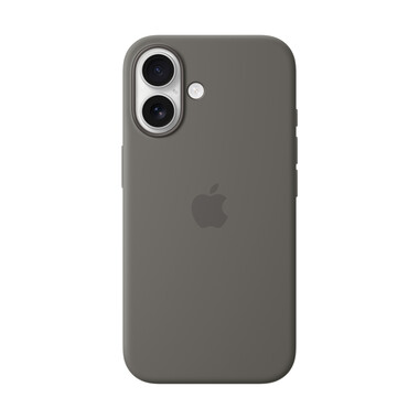 Apple iPhone 16 Silikon Case mit MagSafe, steingrau