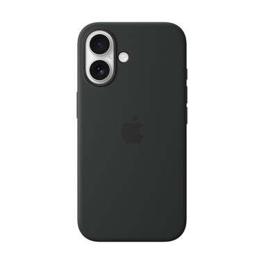 Apple iPhone 16 Silikon Case mit MagSafe, schwarz